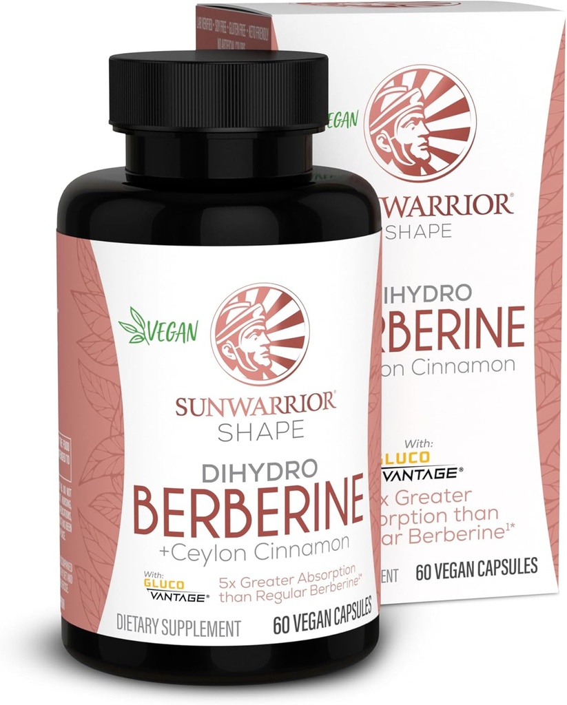 Sunwarrior Berberineの補足のCeylonのシナモンDihydroBerberineのカプセル60の計算のびん30のサービング