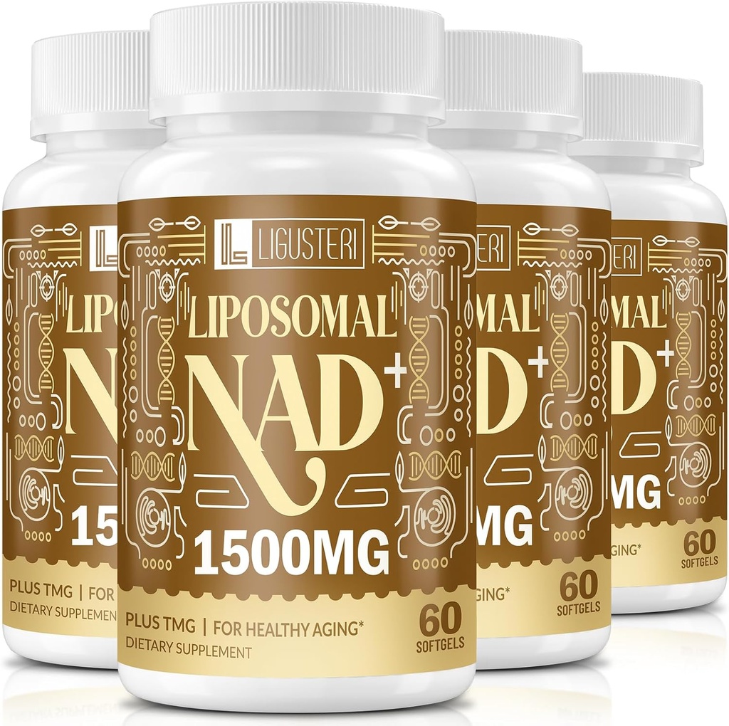 1500のMGのLiposomal NAD+、98%+吸収、NAD+ 老化の防衛、細胞エネルギー、中心及び頭脳機能、長寿、240のSoftgelsのためのTMGの女性の及び人のための補足