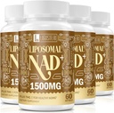 1500のMGのLiposomal NAD+、98%+吸収、NAD+ 老化の防衛、細胞エネルギー、中心及び頭脳機能、長寿、240のSoftgelsのためのTMGの女性の及び人のための補足