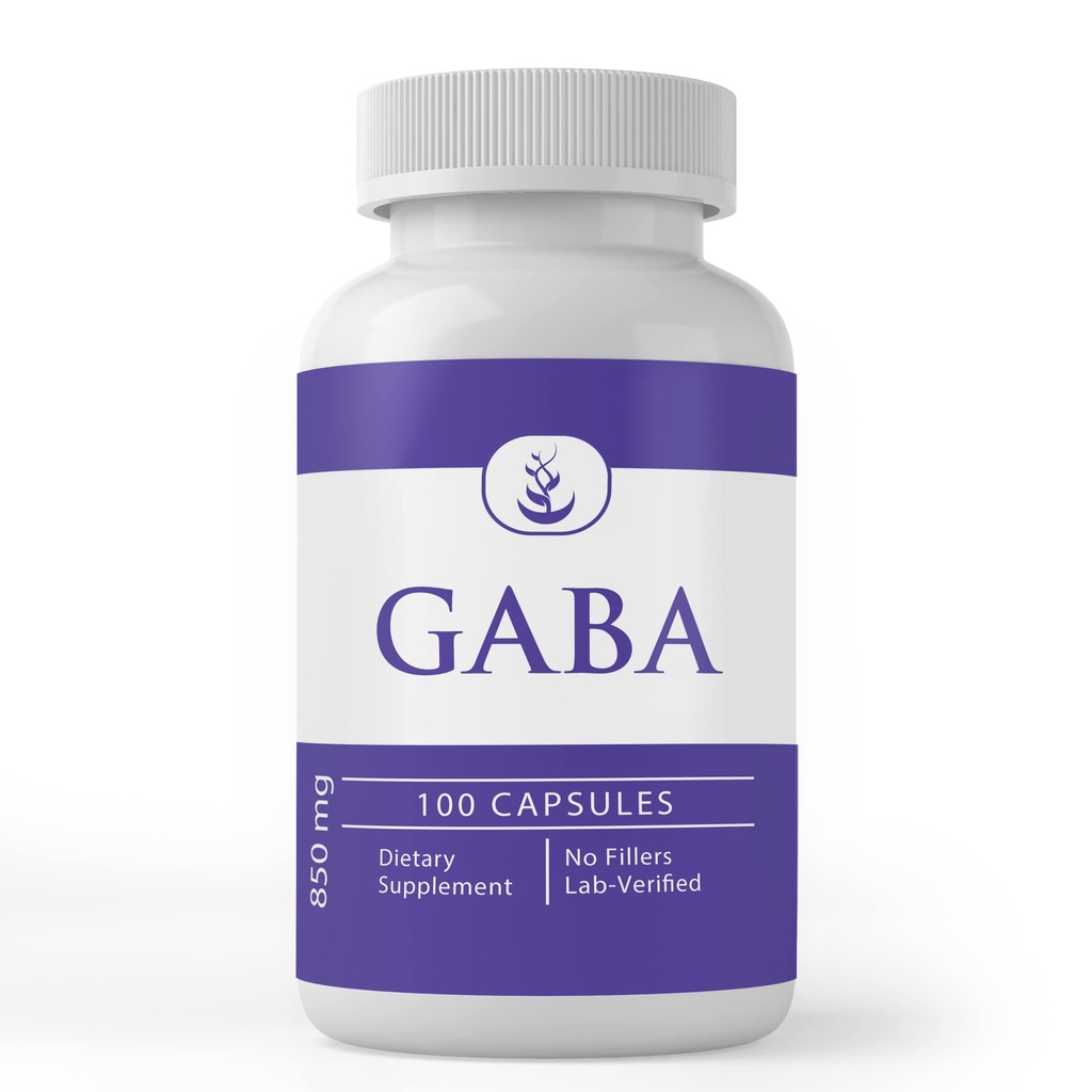 純粋で元の原料 GABA、(100カプセル) 常に純粋、添加物無しまたは注入口、実験室は確認しました