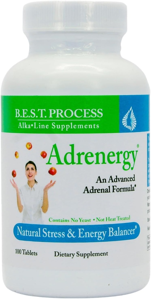 Adrenergy (3 パック) ベスト プロセス Alkaline — Adrenal Gland エキス、Adaptogen、ビタミン及び鉱物による自然な副腎サポート