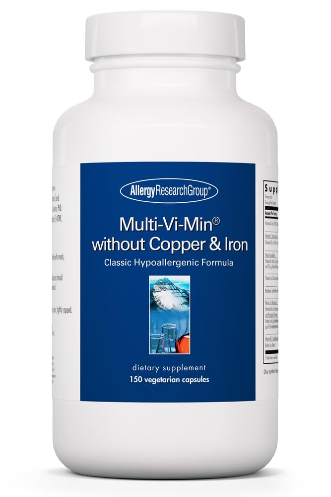 銅及び鉄なしでアレルギーの研究のグループMulti-ViMin - 男性及び女性のためのMultivitamin、ミネラル複合体、活動的な栄養素、イオジン- 150の計算