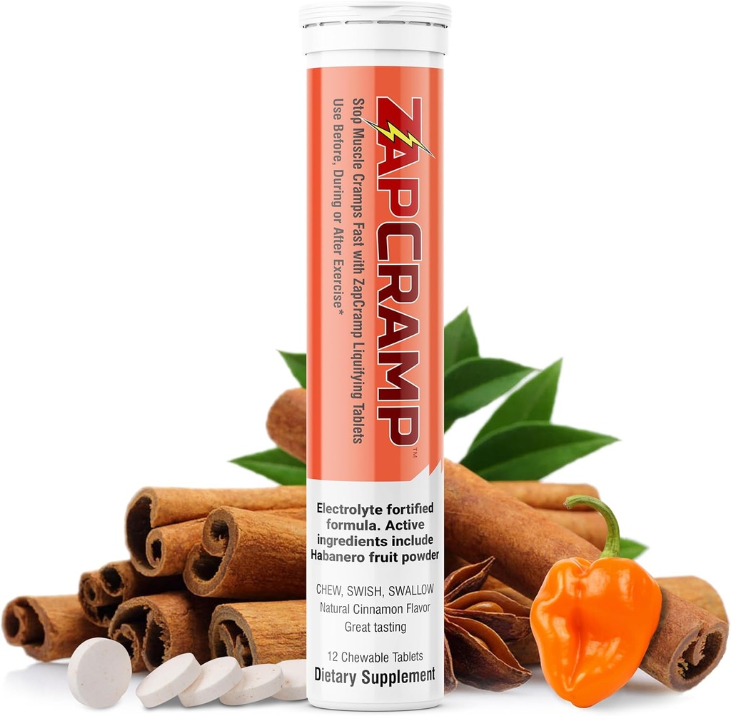 停止筋肉はボディのためのElectrolytesおよび足のCrampsの救助12のタブレットが付いているHabaneroのフルーツの粉の液化のChewableタブレットからのカプサイシンと速く締めます