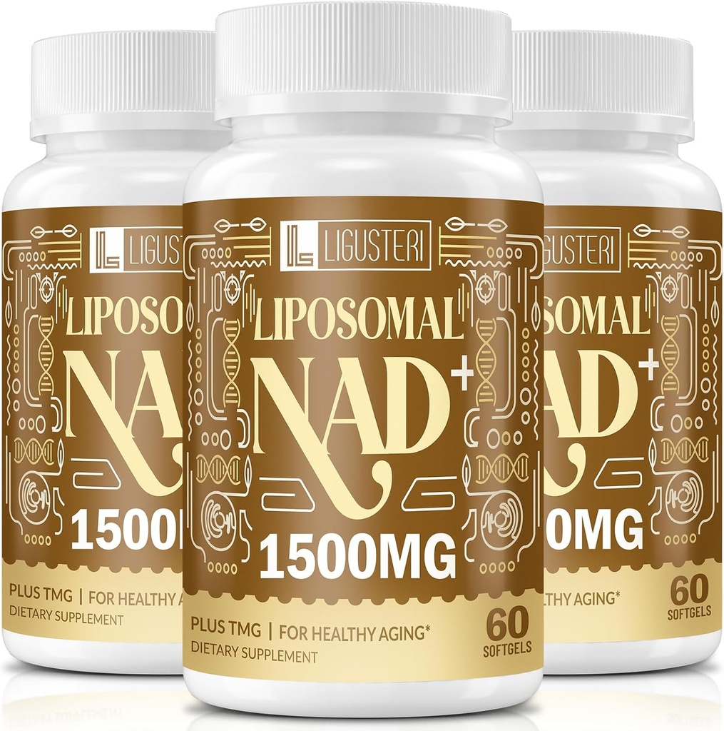 1500のMGのLiposomal NAD+、98%+吸収、NAD+ 老化の防衛、細胞エネルギー、中心及び頭脳機能、長寿、180のSoftgelsのためのTMGの女性の及び人のための補足
