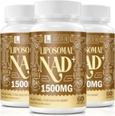 1500のMGのLiposomal NAD+、98%+吸収、NAD+ 老化の防衛、細胞エネルギー、中心及び頭脳機能、長寿、180のSoftgelsのためのTMGの女性の及び人のための補足