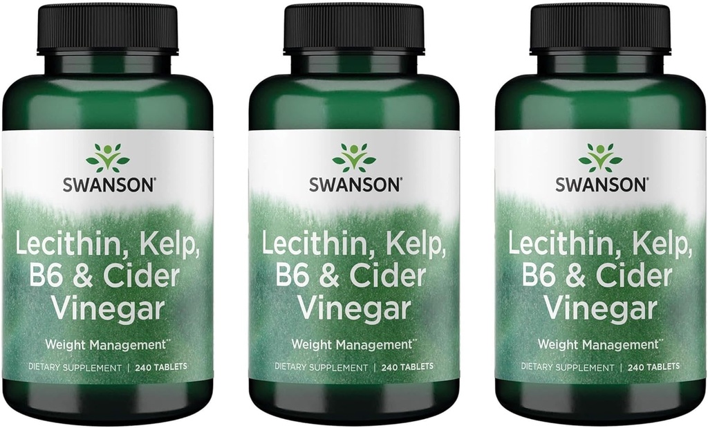 Swanson Lecithin Kelp B-6 & Cider Vinegar 240 タブ (3 パック)