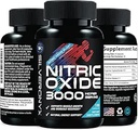 Extra Strength Nitric Oxide Supplement 3X Strength L Arginine, Citrulline Malate, AAKG, Beta Alanine - Premium Muscle Supporting Nitric Booster - Natural Energy & Heart Health Support - 180 Capsules