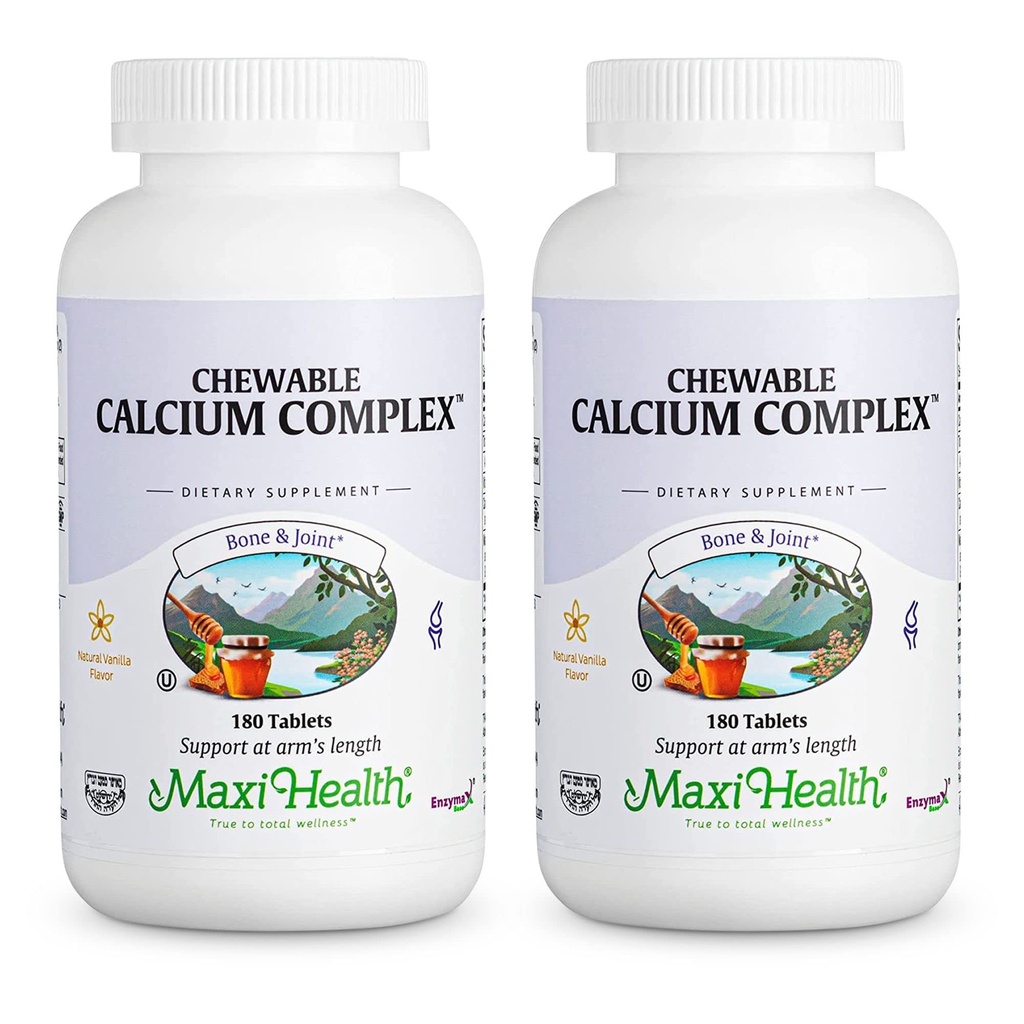 マキシの健康のChewableカルシウム複合体–バニラ風味のビタミンD3およびマグネシウムのChewablesサポート ボンズを助ける–コザーマグネシウムおよび女性および人のためのカルシウム補足(180の計算、パック2)