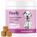 Pawfy Dog Multivitamins 15 に 1   皮膚とコートのための犬のビタミン - 全般的なウェルネスをサポート | 上級犬は、時折痛みから補う | 子犬のおいしいビタミンCの咀嚼 - 30 カウント