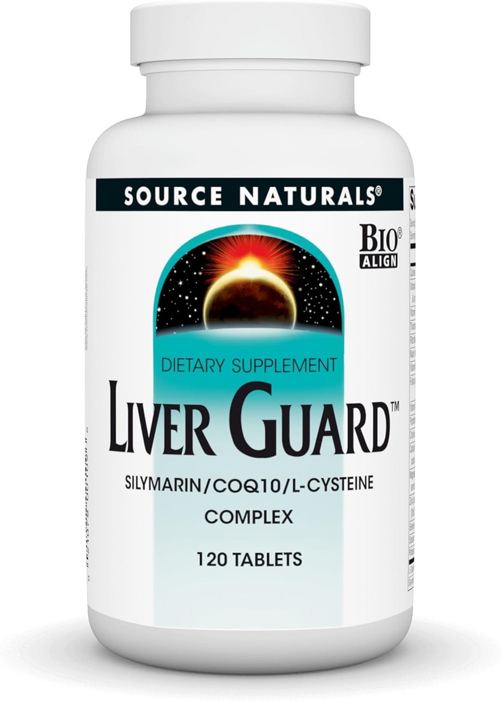 ソースNaturals Liver Guard、Silymarin、CoQ10、L-Cysteine Complex、健康な肝臓機能* - 120錠