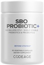 Codeage SBO Probiotics、サービングごとの100億のCFUs、多緊張の土壌基づいた組織のブレンドおよび有機発酵させた植物のブレンド、棚安定した、90カプセル