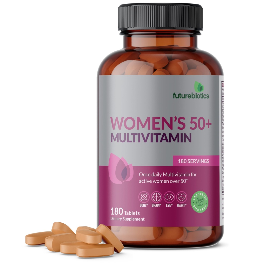 Futurebiotics 50以上のアクティブ・ウーマンのための毎日のMultivitamin、非GMO、180のタブレット一度女性の50+のMultivitamin