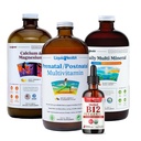 LIQUIDHEALTHの女性の健康及び死亡の毎日液体のMultivitaminはPrenatal/Postnatal Multivitamin、Calcium及びマグネシウム、毎日の多鉱物及び有機性ビタミンB12の低下と束ねます-米国は、非GMO作りました
