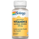 SOLARAYビタミンE 1000 IU Softgelカプセル、670 mg - dアルファトコフェロールビタミンEサプリメント - 皮膚の健康、心機能および抗酸化サポート - 60日間保証 - 60のサービング、60のSoftgels