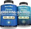 Nutriveinプレミアムアイリッシュシーモズカプセル&ベルベリンサプリメントバンドル:ハイ吸収シーモズ&ベルベリンサプリメントダイジェクション、メタボリズム、およびバイタリティのためのバンドル
