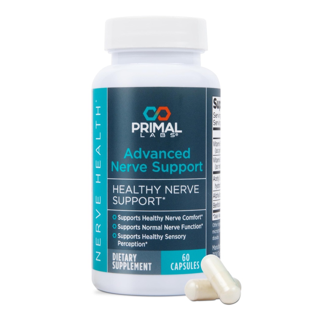 Primalの実験室の高度のNerveサポート-Benfotiamine、B6、B12、アルファLipoicの酸、アセチルLカルニチン-Nerveのウェルネス、フィート、足、感覚機能、慰め- 60のctのNerve。