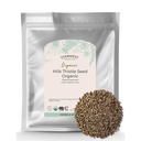 Starwest Botanicals オーガニックミルクアザミ種子 全 - 紅茶&クッキングのためのリーフミルクアザミ、ジュースのミックス、スムージー、オートミール、およびヨーグルト、認定コシャ、非GMO - バルク1ポンドバッグ