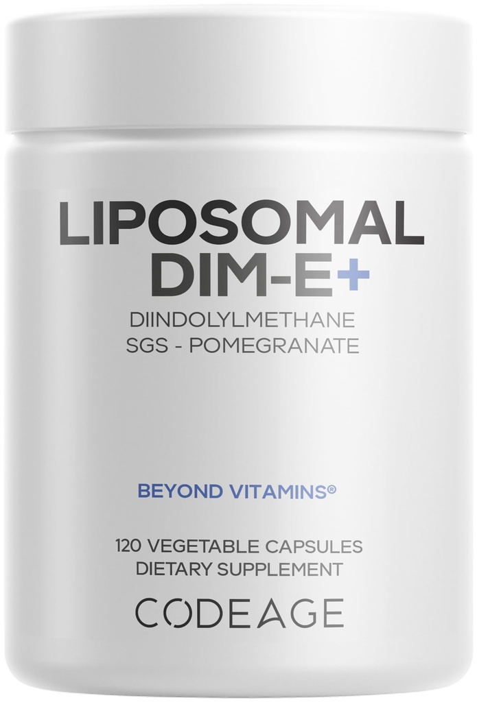 Codeage Liposomal DIMサプリメント - DIMビタミンとSGS、Pomegranate、Broccoli、ビタミンEイソマートコフェロールアルファベータガンマデルタ - Liposomalフォーミュラ - グルテンフリー - 120カプセル