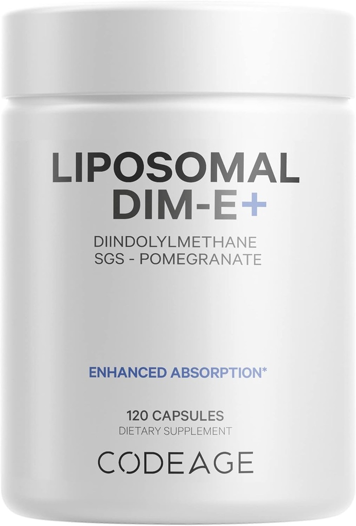 Codeage Liposomal DIMサプリメント - DIMビタミンとSGS、Pomegranate、Broccoli、ビタミンEイソマートコフェロールアルファベータガンマデルタ - Liposomalフォーミュラ - グルテンフリー - 120カプセル