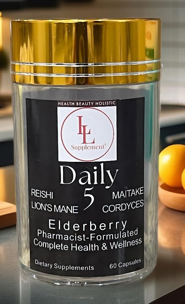 Daily 5 with All Purposes Antioxidants Dietary Supplement | The Pharmacist's Formulation Mushroom Complex LL Supplement