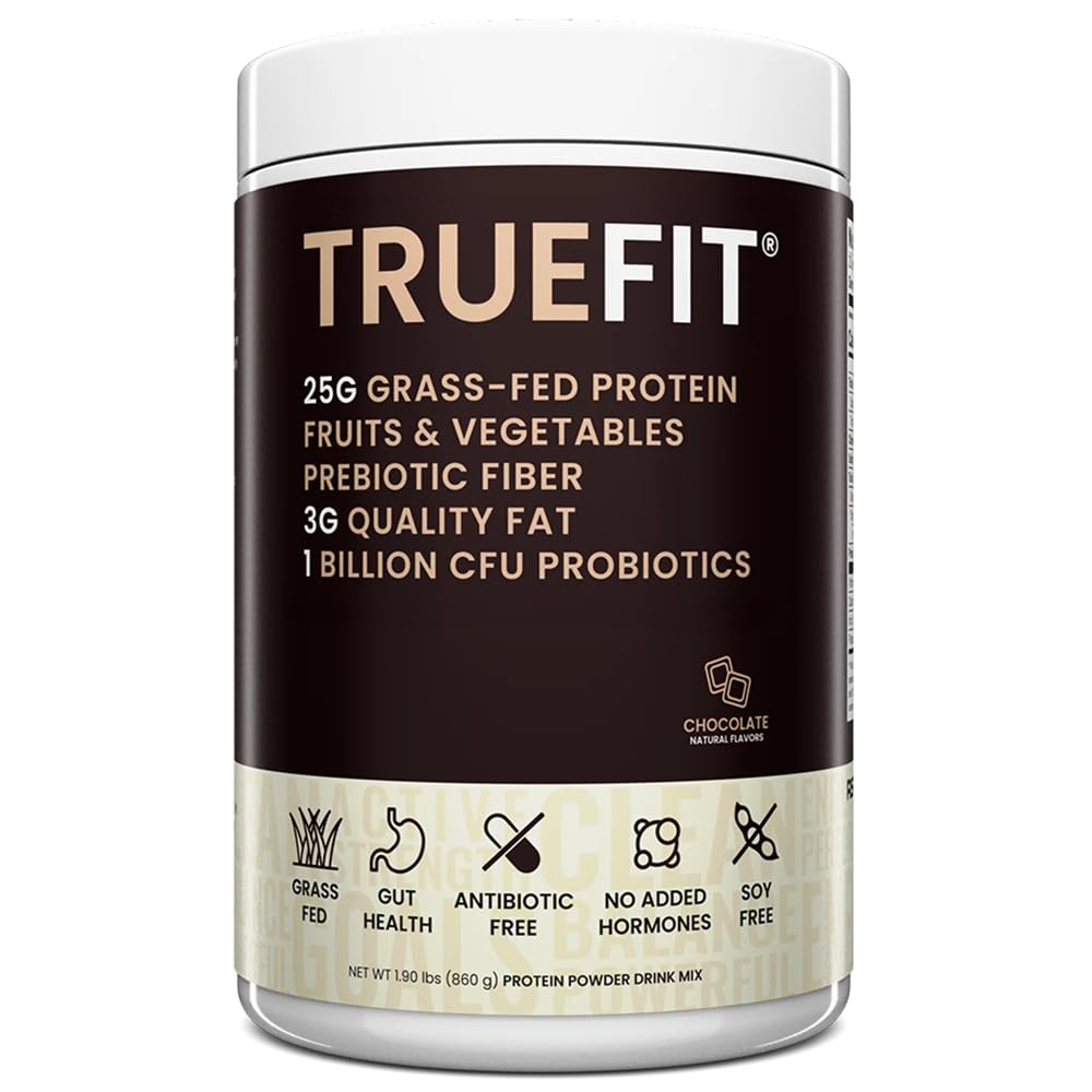 TrueFit Gutヘルシープロテインパウダー、プレバイオティクス、プロバイオティクス、オーガニックスーパーフード、ケトフレンドリー、グルテンフリー