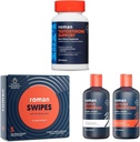 ROMAN Men's Wellness Bundle | Testosterone Support Supplement, Fast-Acting Swipes for Stamina, and Revive Shampoo & Conditioner Duo for Thicker-Looking Hair | Complete Men's Care Kit
