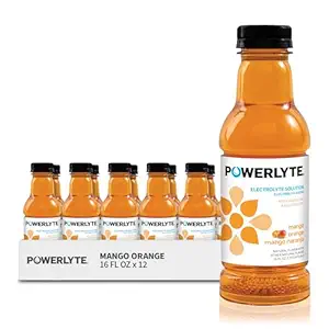 再水化のためのスポーツハイドレーション電解液ソリューションドリンク | マンゴーオレンジ | 16 Fl Oz | 12パック