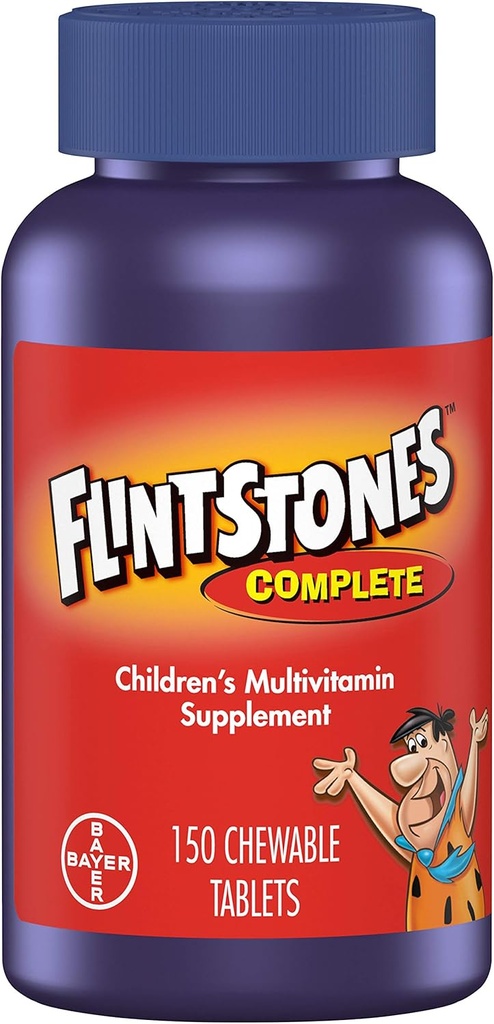 Flintstones Chewableの子供のビタミン、鉄、カルシウム、ビタミンC、ビタミンD及び多く、150ctが付いている子供のための完全なMultivitamin