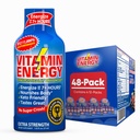 ビタミンエネルギーB12 11,000%の余分強さエネルギー打撃のAçaí Pomegranate 48のパック、260mg自然なカフェイン、B12及びB6、向知性焦点、Vitality、ゼロ砂糖、グルテンフリー、ビーガン、コーシャ、1.43のfloz