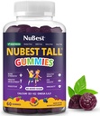子供のためのNuBest背の高いガミー 年齢2 +&ティーンズ | 骨の強さ、免疫、カルシウム、ビタミンD3、K2、Bコンプレックス、マグネシウム、亜鉛 | 20 + ビタミンベリーガミー、砂糖なし