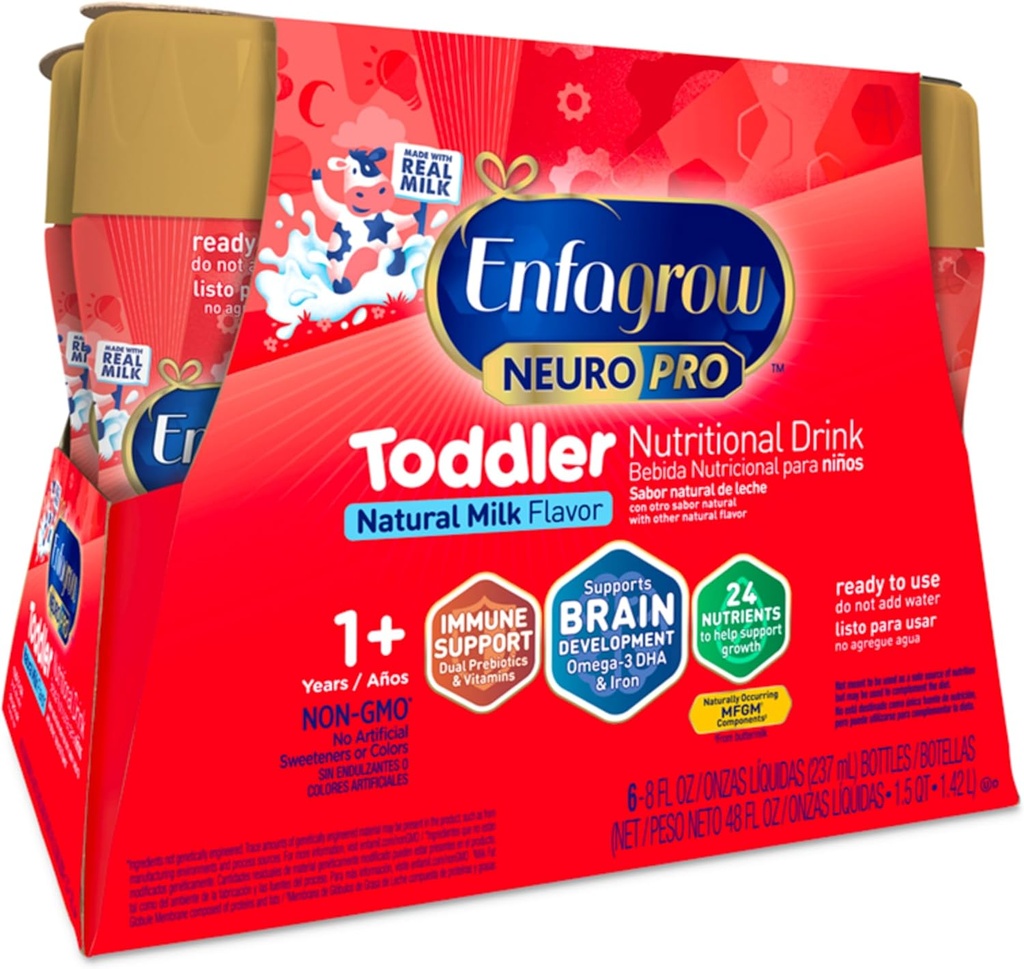 成長のNeuroProのトドルメンタル ドリンク、実質のミルク、頭脳造るOmega-3 DHA、成長及び免疫サポート、非GMO、トドル ミルクの粉、8 Fl Oz、6の計算のためのNeuroProのトドルメンタル ドリンク