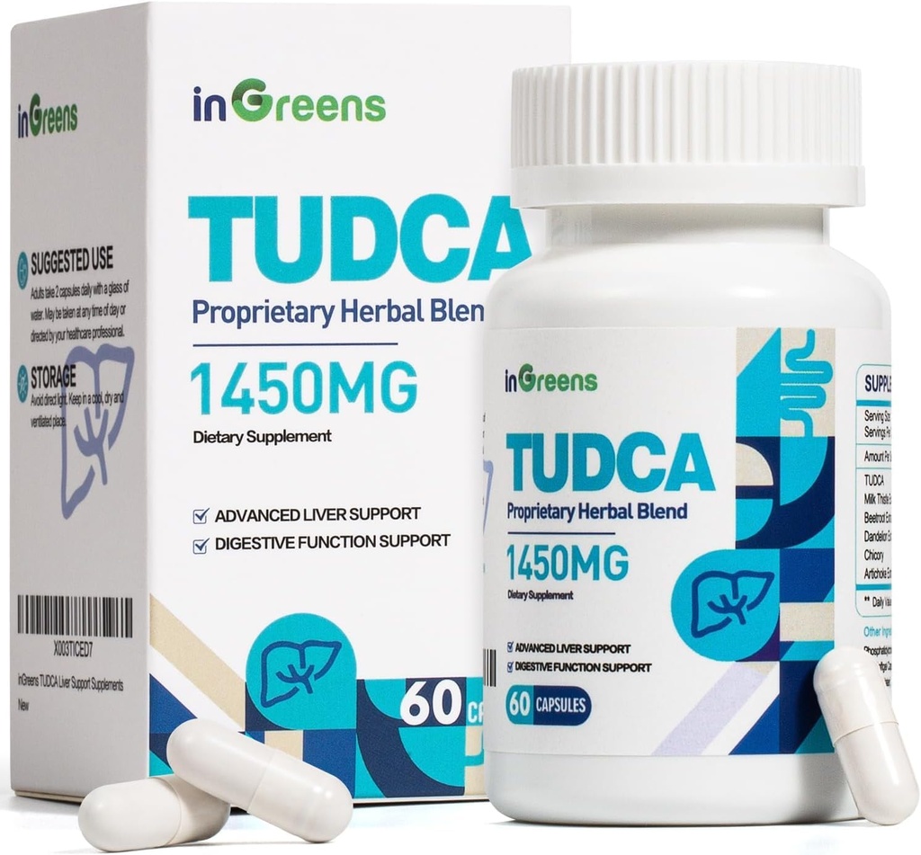 1450MG TUDCAのレバーの補足、山の塩の肝臓サポート補足のコンプレックス、肝臓の腎臓の清潔なDetoxおよび修理のための肝臓の健康、60のカプセル
