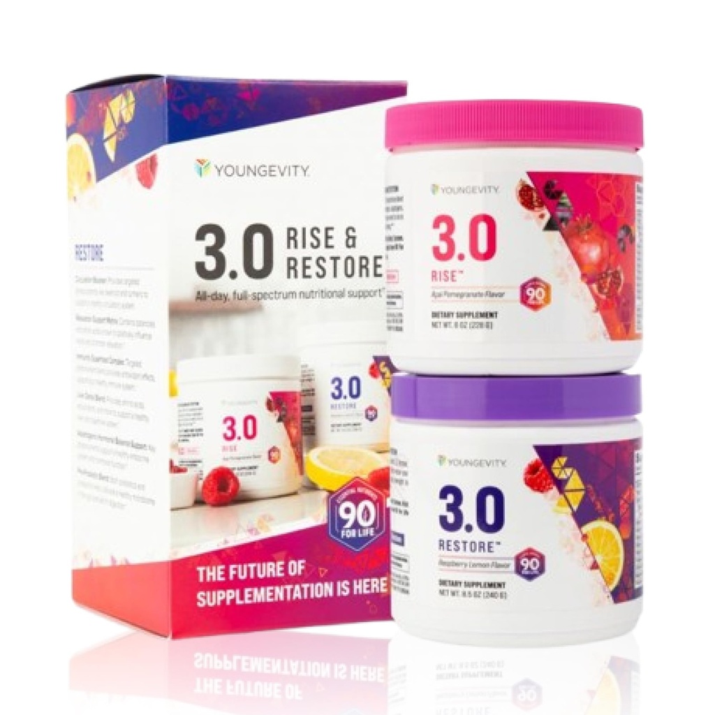 タンジー・タンジェリン3.0ライズ&リストアを超えてYoungevity | デイ&ナイトのデュアルシステムサプリメント | 自然エネルギー、認知免疫&ダイジェストサポート | アサイ・ポメグラネイト&ラズベリーレモン