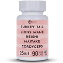 トルコテール3000mgライオンマネ3000mg Reishi 1500mgキノコブレンドチャガマイタケコルディセプシイタケフィールド | きのこのブレンド | 焦点の丸薬 - 90 カウントパック (1)