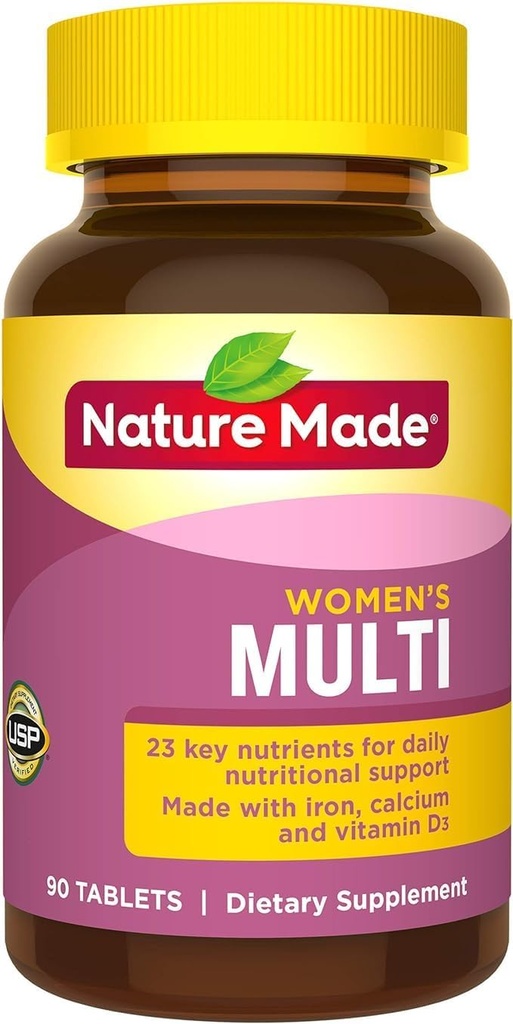 Nature Made Women's Multivitamin錠、毎日の栄養サポートのための90カウント†(5月Varyのパッケージング)