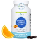 コアメドサイエンス、90 SoftgelsによるリポソームビタミンC 1000mg - ヘルシー肌を促進する非GMOナチュラルリポソームビタミンCサプリメント - 大人のための免疫システムブースター、サポートコラーゲンフォーメーション
