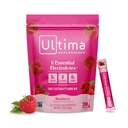 Ultima Replenisher毎日電解パウダードリンクミックス – 砂糖無料 – ラズベリー, 20 スティックパック – 6 キー電解液とトレースミネラルの水分補給パケット – ケトフレンドリー, ビーガン, 非GMO