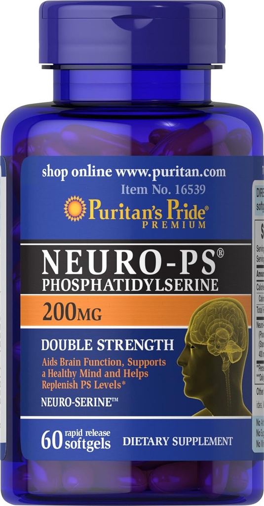 Puritans プライド Neuro-ps (phosphatidylserine), ホワイト, 60 カウント (パッケージ 1)