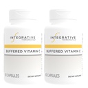 Integrative Therapeutics Buffered Vitamin C - 健康な皮膚とコネクティブチスのための抗酸化サポートサプリメント* - ビーガン&グルテンフリー - 60カプセル(2パック)