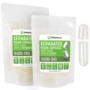 XPRS Nutraビーガンサイズ00分別カプセル - 100カウントクリアプレミアム空のカプセルは、バッグで分離 - 00ピルはDIYサプリメント充填のために空
