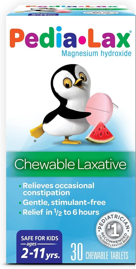 小児、年齢2-11、スイカの味、30 CTのためのPedia LaxativeのChewableタブレット