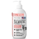犬のためのワイルドアラスカサーモンフィッシュオイル - 32 oz。 フィッシュオイルフォーミュラ - ポンプキャップボトル - オメガ3と6、ビタミンD、EPA、および健康な肌とコートのためのDHAが含まれています