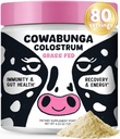 SonoHealth Cowabunga Colostrum - Premium、Pure&Unaltered Colostrumパウダーサプリメント - 免疫サポート、腸の健康、筋肉の回復とウェルネス - コーシャ&ハラール認定カロストロ