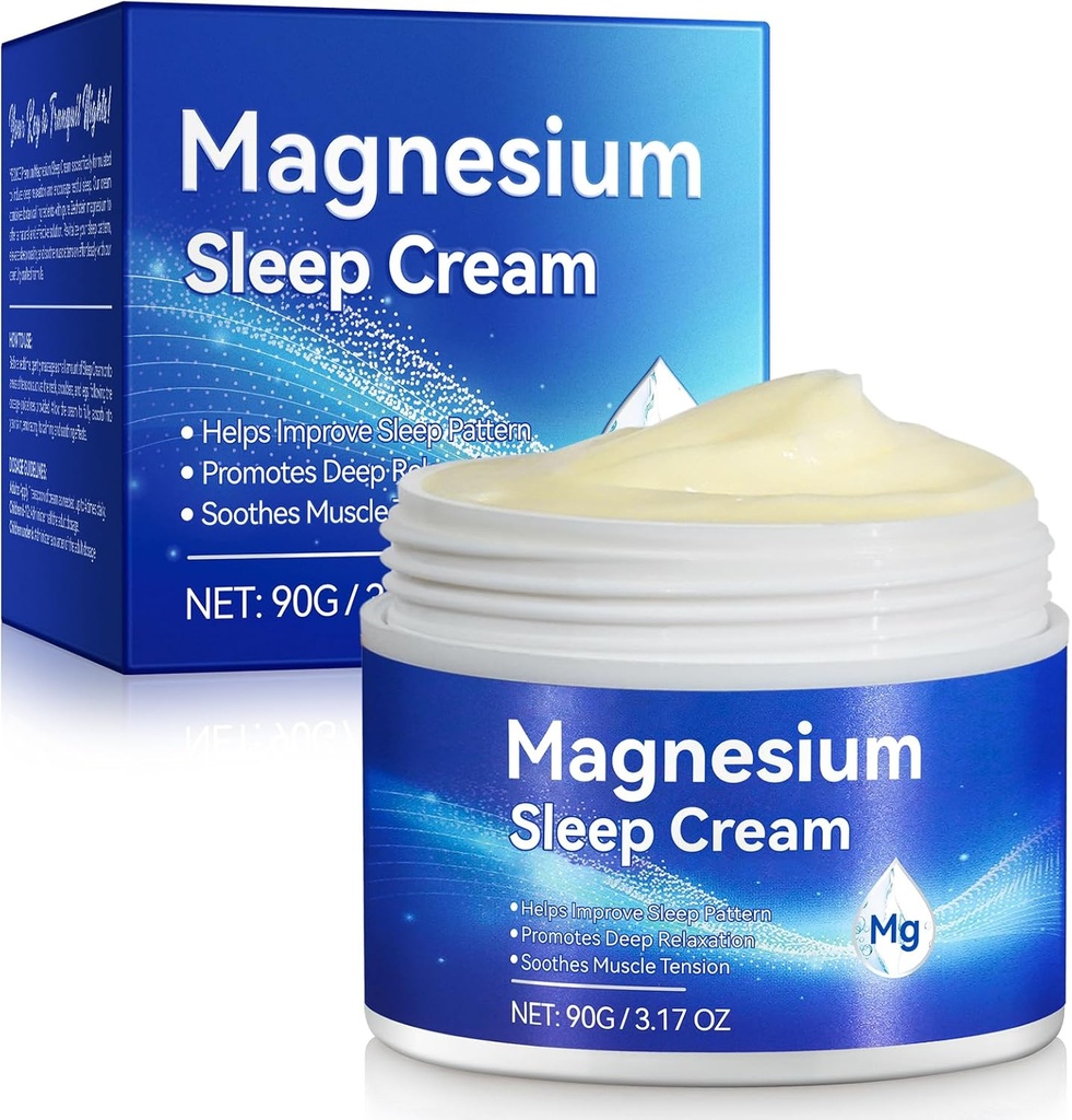 睡眠、マグネシウム ボディ バターのためのマグネシウム オイル クリーム - 睡眠、足のクランプ、共同サポートのためのサポート、及び筋肉痛風吸収性のマグネシウムのクリーム3のflのoz