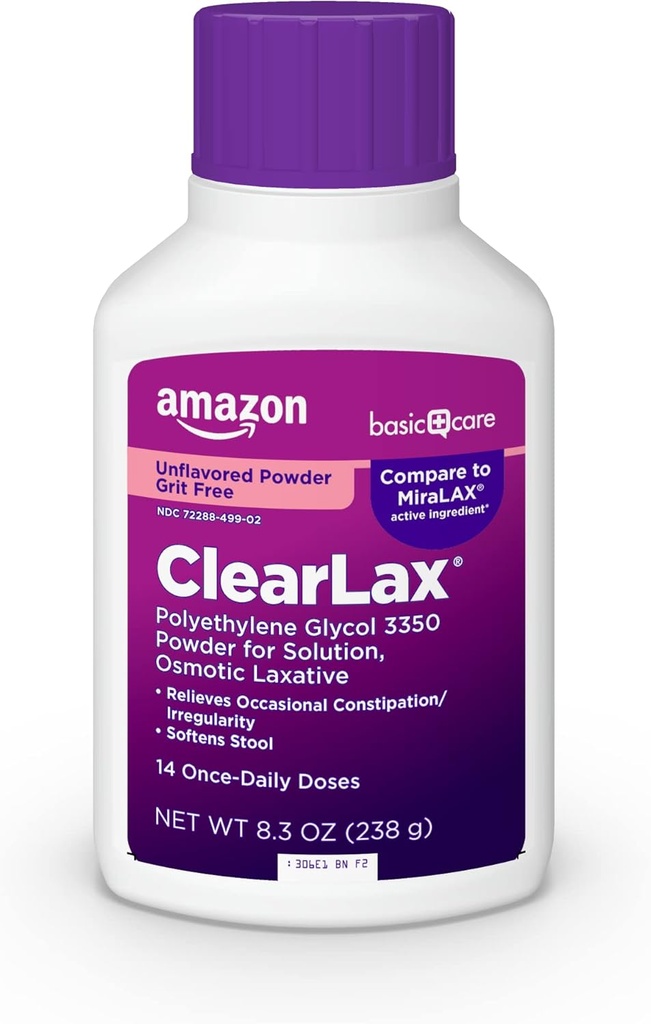 基本的な心配のClearLaxの解決のためのポリエチレンのグリコール3350の粉、Osmotic Laxative、Unflavored、8.3オンス(パッケージ1)