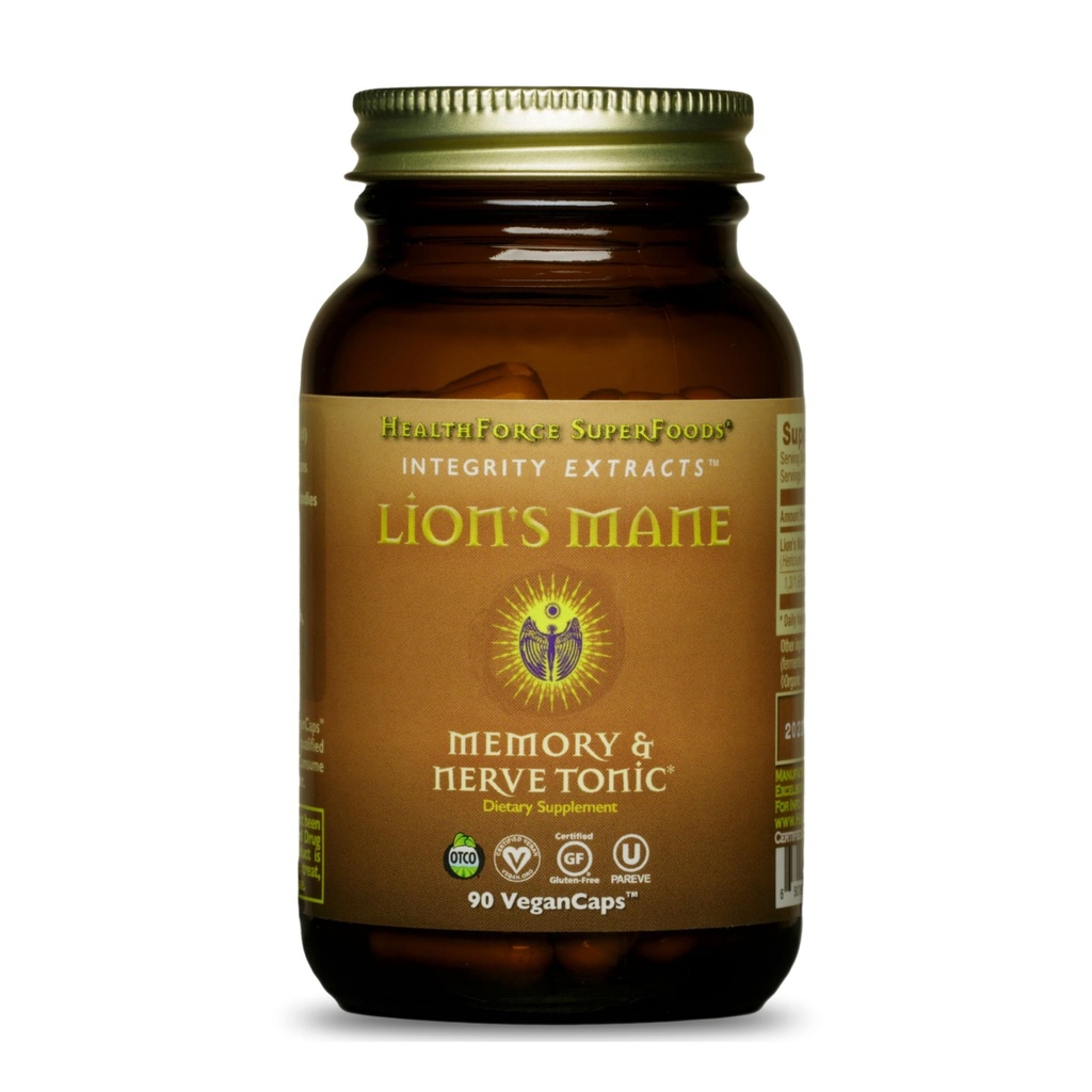 HealthForce SuperFoods Integrity Extracts Lion's Mane – カプセル - 90 ビーガンカプセル