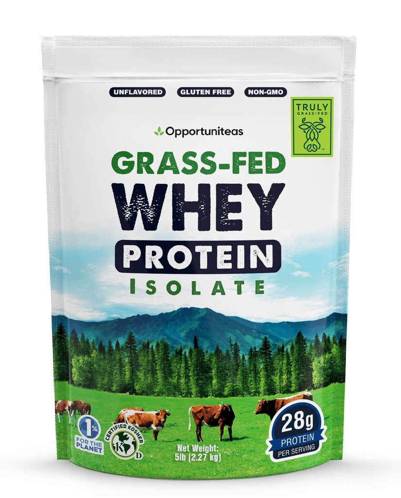 Opportuniteasの草はWheyの隔離蛋白質の粉-人工的な甘味料、ホルモンなしの牛、非GMO - 5lbなしで28g蛋白質の粉を隔離しました