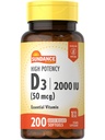 サンダンスハイポテンシD3 2000 IU | 200 クイックリリースSoftgels | エッセンシャルビタミンフォーミュラ | 非GMOとグルテンフリーサプリメント