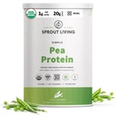 Sprout Living Organic Pea Protein Powder, Unflavored, 20 Grams of Plant Based Organic Protein Powder Without Artificial Sweeteners, Non Dairy, Non-GMO, Vegan, Gluten Free (2 Pound, 38 Servings)