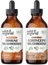 ワイルド&オーガニック免疫キノコのチンキ4 fl oz&コルディセプTincture 4 fl oz